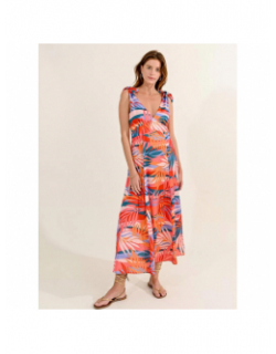 Robe longue bretelles nouées multicolore femme - Molly Bracken