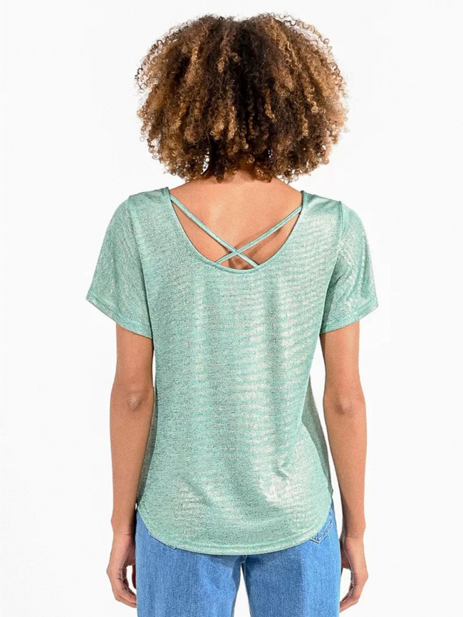 T-shirt fluide brillant vert femme - Molly Bracken