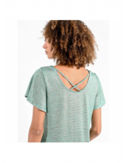 T-shirt fluide brillant vert femme - Molly Bracken