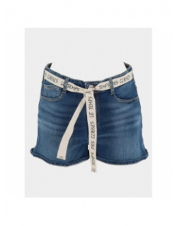 Short en jean tiko bleu fille - Le Temps Des Cerises