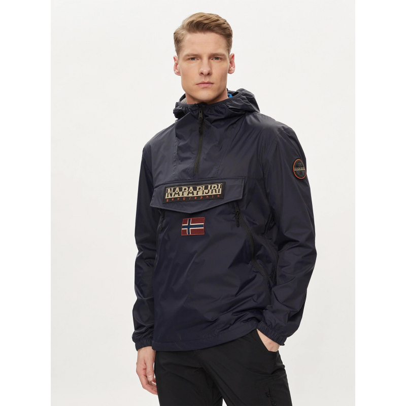 Blouson anorak rainforest bleu marine homme - Napapijri