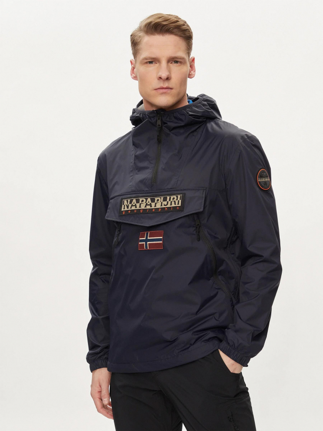 Blouson anorak rainforest bleu marine homme - Napapijri