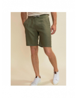 Short jogging en lin classic kaki homme - Benson & Cherry