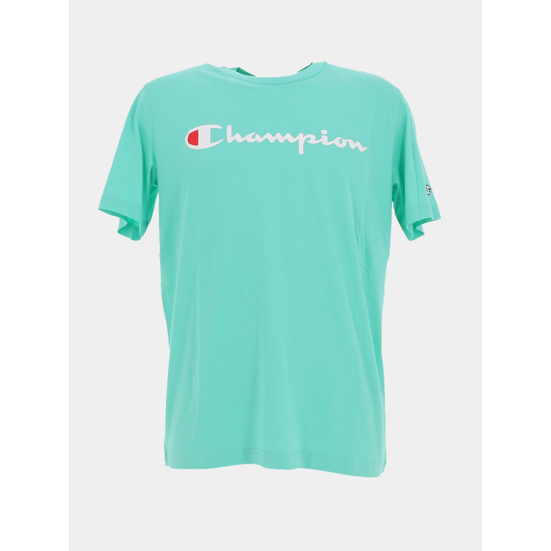 T-shirt crewneck logo vert d'eau homme - Champion