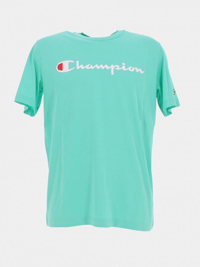 T-shirt crewneck logo vert d'eau homme - Champion