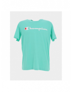 T-shirt crewneck logo vert d'eau homme - Champion