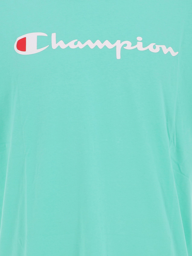 T-shirt crewneck logo vert d'eau homme - Champion