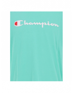 T-shirt crewneck logo vert d'eau homme - Champion