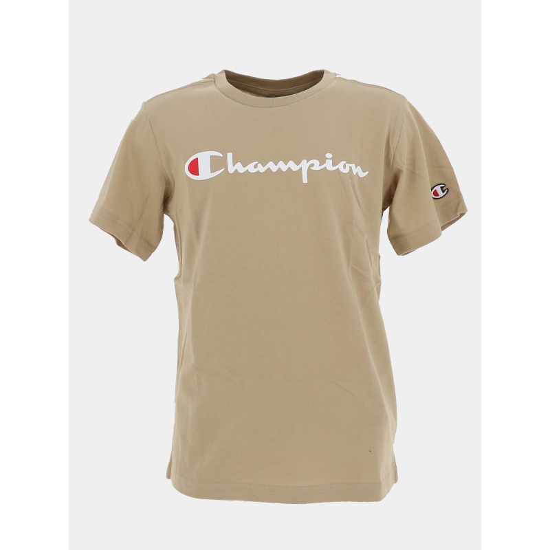 T-shirt crewneck logo beige enfant - Champion