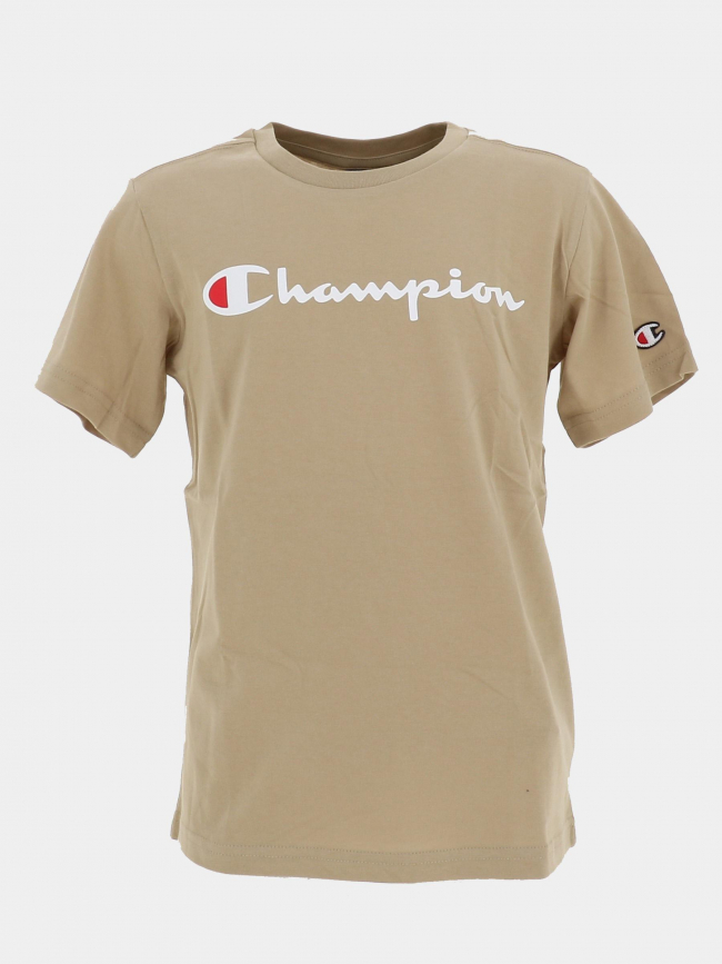 T-shirt crewneck logo beige enfant - Champion