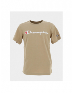 T-shirt crewneck logo beige enfant - Champion