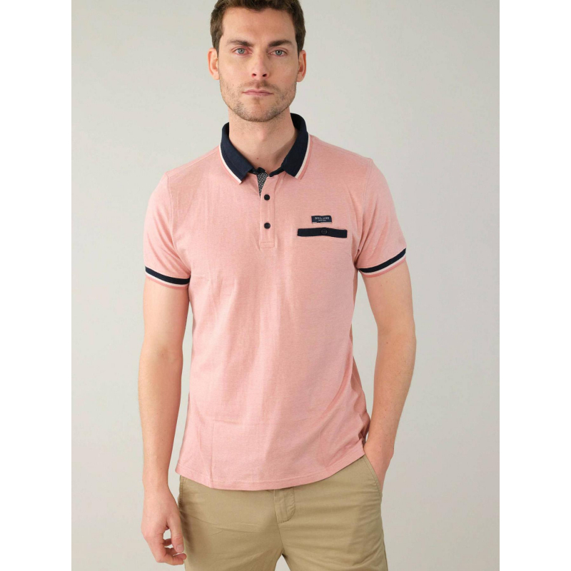 Polo manches courtes drexler po rose homme - Deeluxe