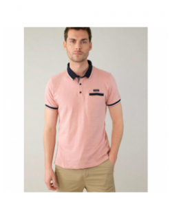 Polo manches courtes drexler po rose homme - Deeluxe