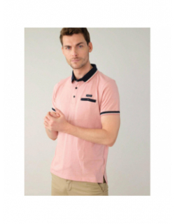 Polo manches courtes drexler po rose homme - Deeluxe