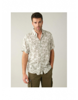 Chemise willson imprimé floral blanc homme - Deeluxe