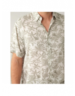 Chemise willson imprimé floral blanc homme - Deeluxe