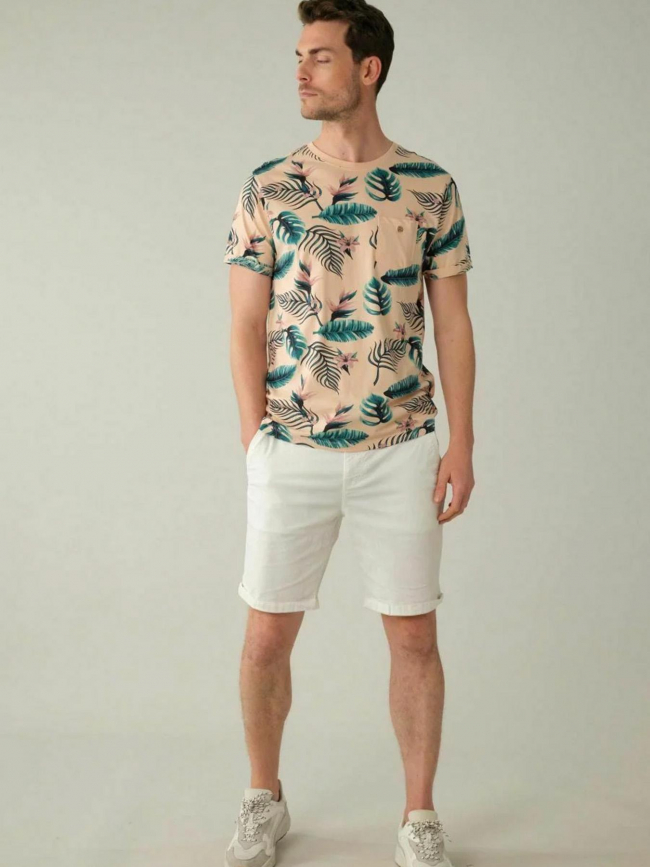 T-shirt nubie imprimé floral rose homme - Deeluxe