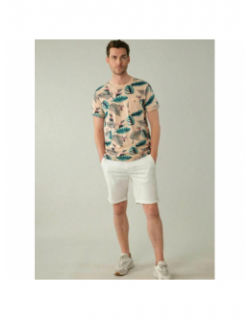 T-shirt nubie imprimé floral rose homme - Deeluxe