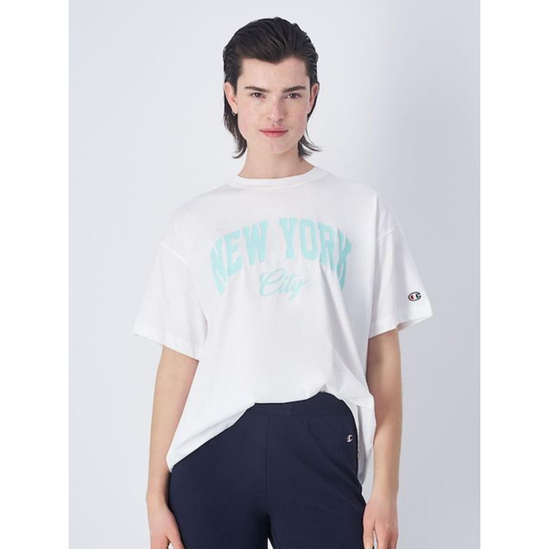 T-shirt crewneck new-york blanc femme - Champion