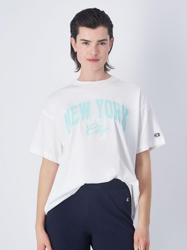 T-shirt crewneck new-york blanc femme - Champion