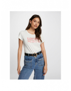 T-shirt loven blanc femme - Morgan