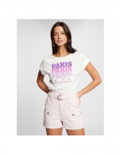 T-shirt paris blanc femme - Morgan