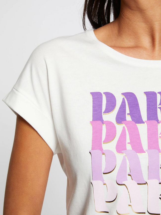 T-shirt paris blanc femme - Morgan