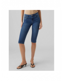 Pantacourt vmjune knickers denim bleu femme - Vero Moda