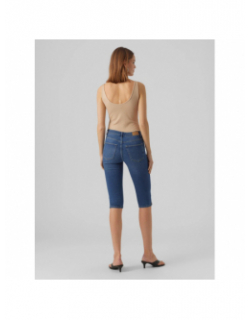 Pantacourt vmjune knickers denim bleu femme - Vero Moda