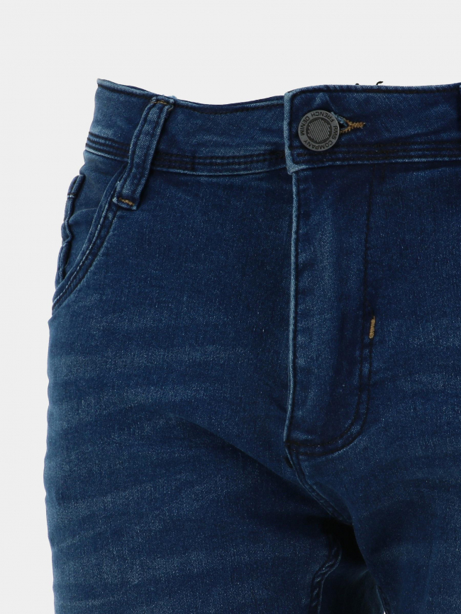 Bermuda jog jeans dark stone bleu homme - RMS 26