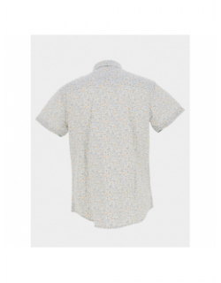 Chemise manches courtes imprimé floral blanc homme - RMS 26