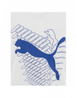 T-shirt graf cat blanc bleu enfant - Puma