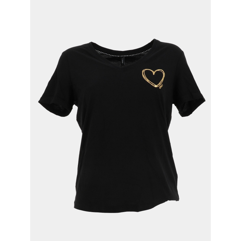 T-shirt fe sally doré noir femme - Only