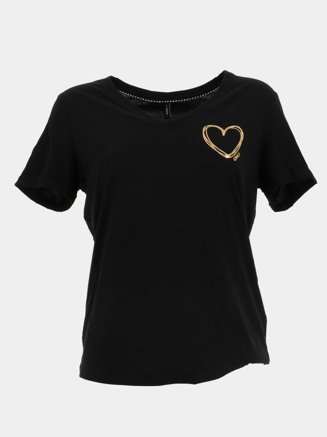 T-shirt fe sally doré noir femme - Only