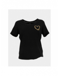 T-shirt fe sally doré noir femme - Only