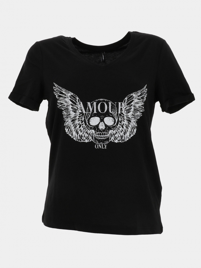 T-shirt julia life noir femme - Only