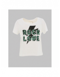 T-shirt leona rock love blanc femme - Deeluxe