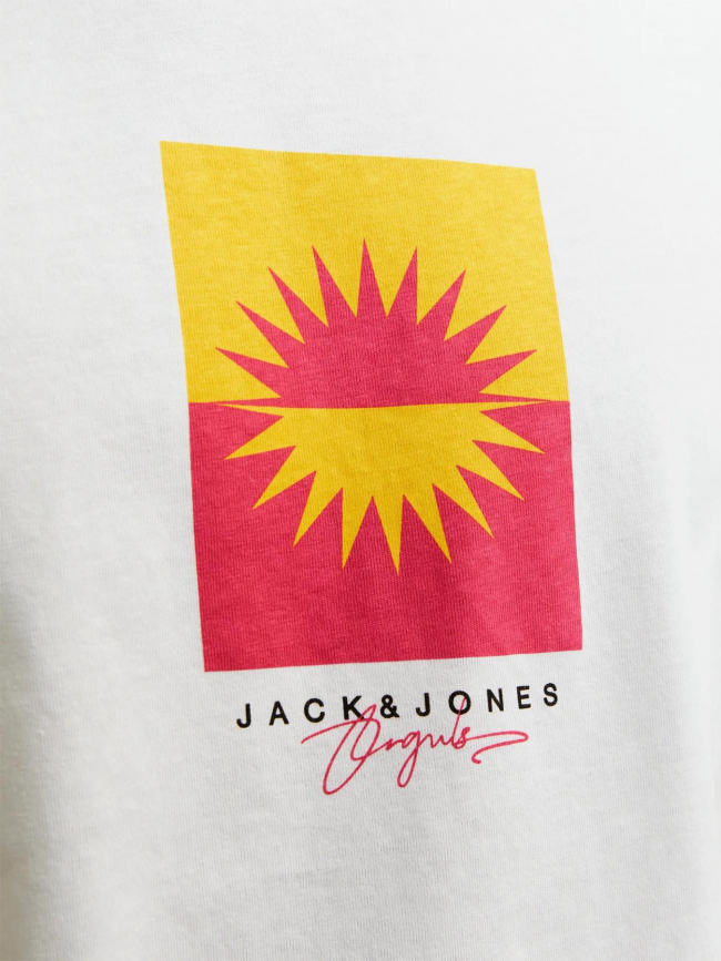 T-shirt marbella branding blanc homme - Jack & Jones