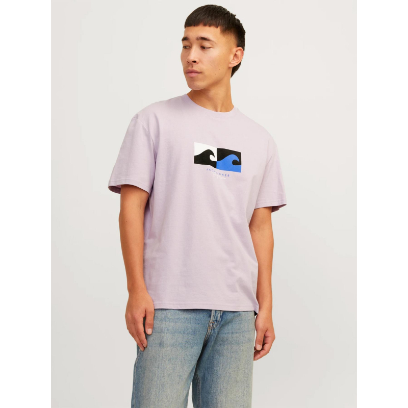 T-shirt marbella branding violet homme - Jack & Jones