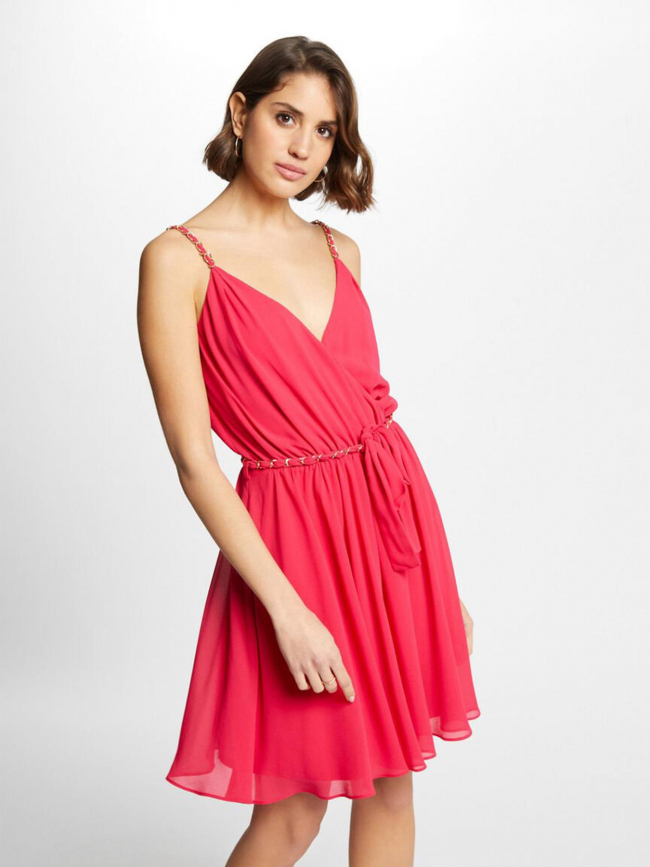 Robe fluide renodo framboise rose femme - Morgan