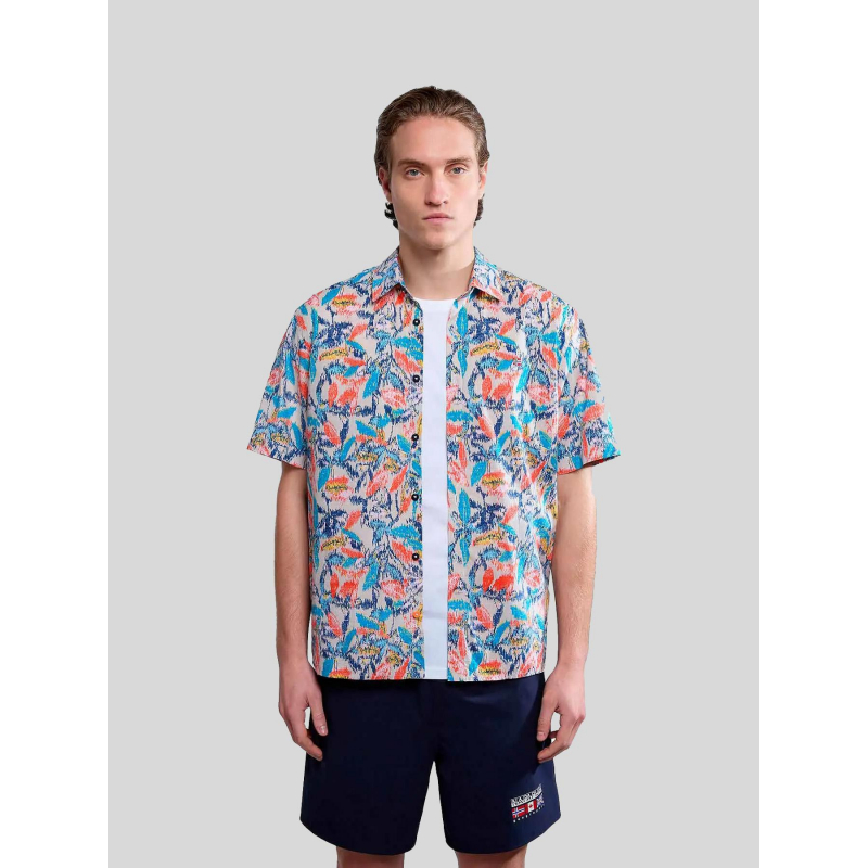 Chemise à motif g-ronge multicolore homme - Napapijri