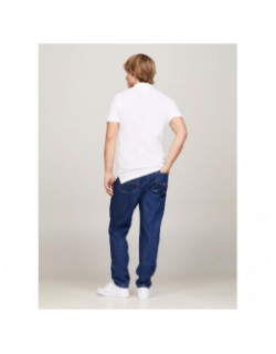 Polo uni slim blanc homme - Tommy Jeans