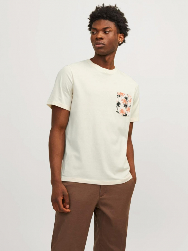 T-shirt à poche aruba beige homme - Jack & Jones