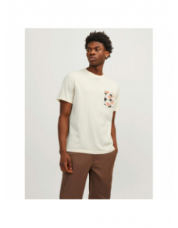 T-shirt à poche aruba beige homme - Jack & Jones