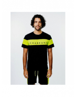 T-shirt logo noir jaune homme - Chabrand