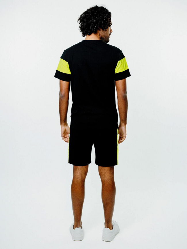 T-shirt logo noir jaune homme - Chabrand