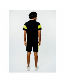 T-shirt logo noir jaune homme - Chabrand