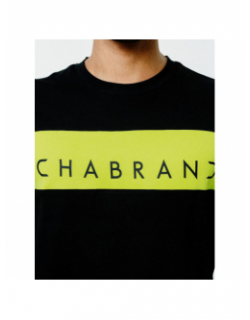 T-shirt logo noir jaune homme - Chabrand