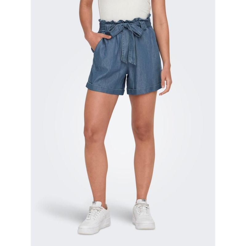 Short effet jean loose bea bleu femme - Only