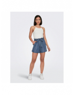 Short effet jean loose bea bleu femme - Only